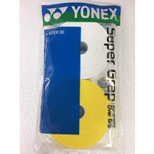 YONEX Super GRAP 30-Pack Racket Grips Hvid Gul