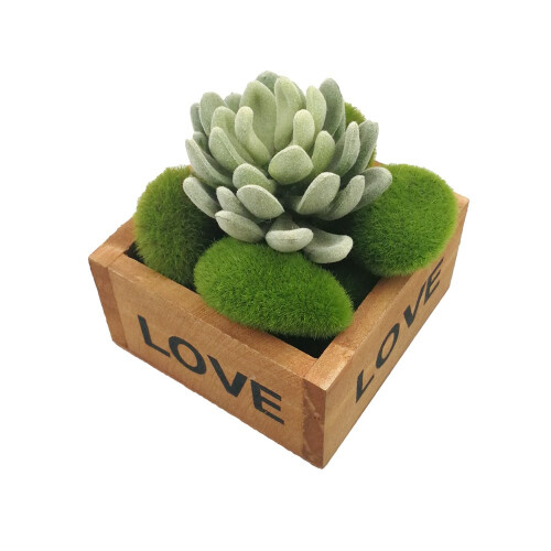 LJY 12 Pezzi Rocce Decorative di Muschio Artificiale per Giardini Fatati e Crafting 2
