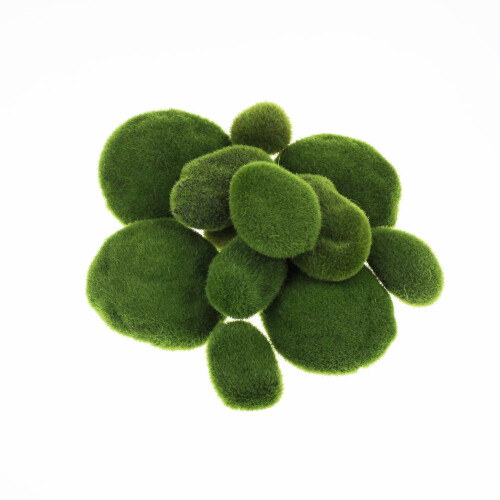 LJY 12 Pezzi Rocce Decorative di Muschio Artificiale per Giardini Fatati e Crafting 1