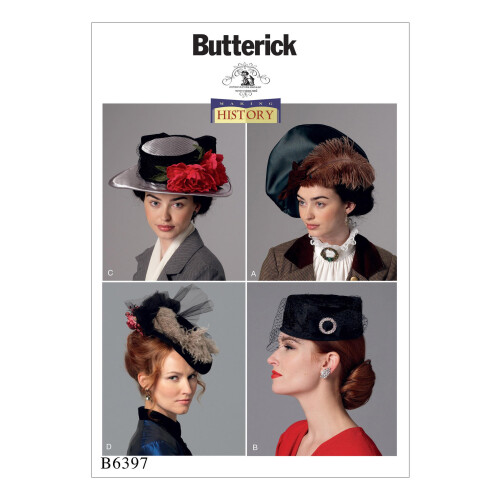 Butterick Butterick B6397 Muster 6397 OS Damenhte, Einheitsgre