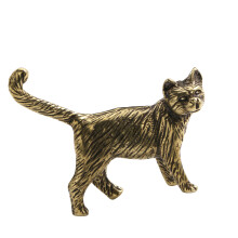 Vintage Messing Katten Miniatuur Beeldje Antiek Langstaart