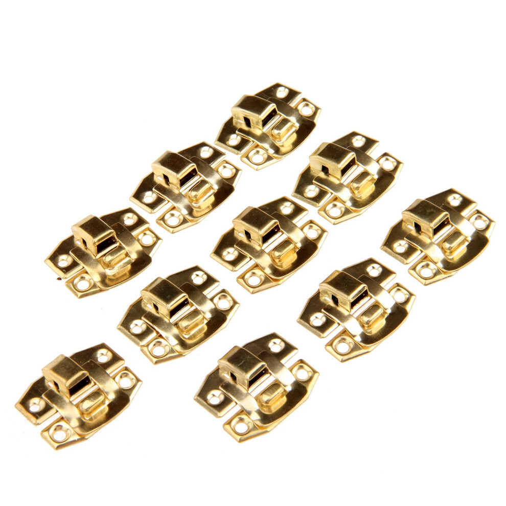 10Pcs 091X079 Wood Box Toggle Catch Lock With Screws For Suitcase Chest Trunk Latch Clasp 711081910132