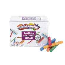 Colorations CNODUST Dustless Colored Chalk Value MultiColored for Kids Classroom Learning Drawing Create Play NonToxi