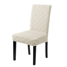 Washable Elastics Dining Chair Cover Modern Stretch-Beige1