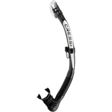 (Black/Tube Black White) Cressi Alpha Ultra Dry Snorkel