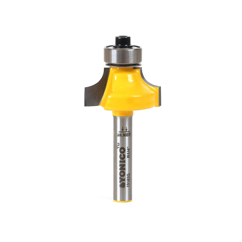 Yonico 13162Q 1/4-Inch Radius Round Over Edge Forming Router Bit 1/4-Inch Shank 765573830385