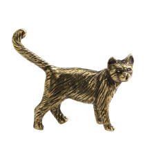 Vintage Brass Cats Miniature Statue Antique Kitten Sculpture