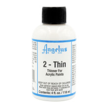 Angelus 2-Thin (4oz) - Acrylic Paint Thinner for Airbrushing Air Brush Paint & Detailing (Made in USA)