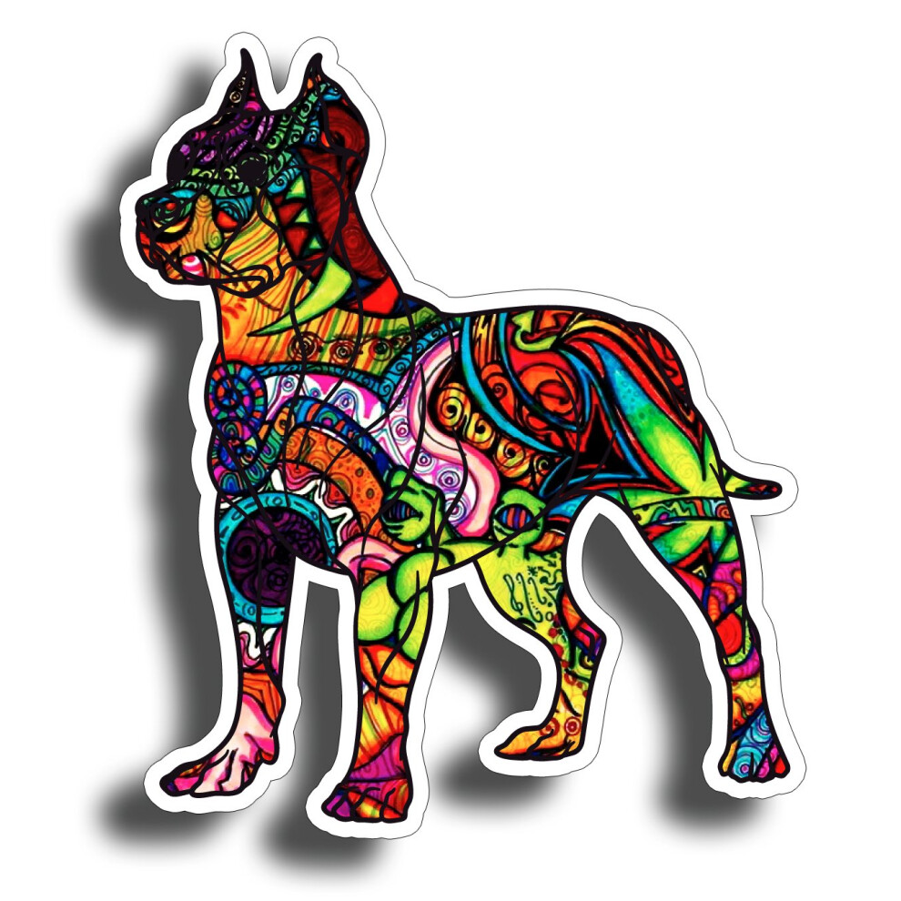 Graffiti Pitbull Dog Bumper Sticker Decal 4 Inch Custom Printed Full Color Design For Car Truck Vehicle Laptop Pit Bull 749995886380