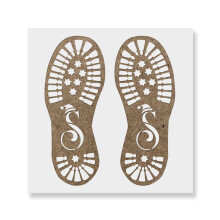 Santa Footsteps Stencil - Christmas Porch Sign Stencil Art Decor Ideas