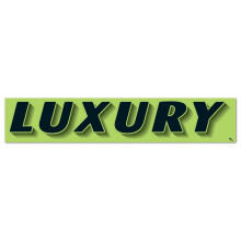 Highlights in vinile slogan per parabrezza adesivi per finestre (testo nero su verde fluorescente) (14-1/2"" x 2-3/4"""") (12 per confezione) (lusso