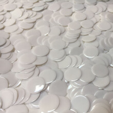 MR CHIPS Plastbingochips fr spel 1000 Count-pse - solida och transparenta frger rknar vit 3/4 tum