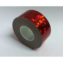 Holografikus kristlyszalag ntapadval (3/4 hvelyk x 50 lb piros)