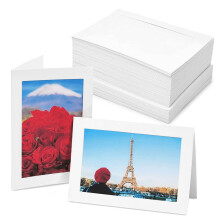 48 Pack Photo Insert Cards Paper Picture Frame with Envelopes for 10x15 cm Photos 4x6 inch White