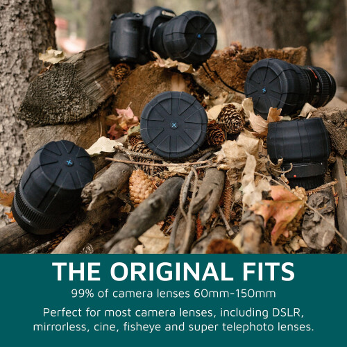 KUVRD - Universal Lens Cap Version 1 - Passer til 99 % DSLR-objektiver Element Proof Lifetime Coverage 2-Pack 2