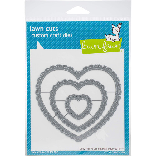 Lawn Cuts Custom Craft Stackables Dies-Lacy Heart -LF1562