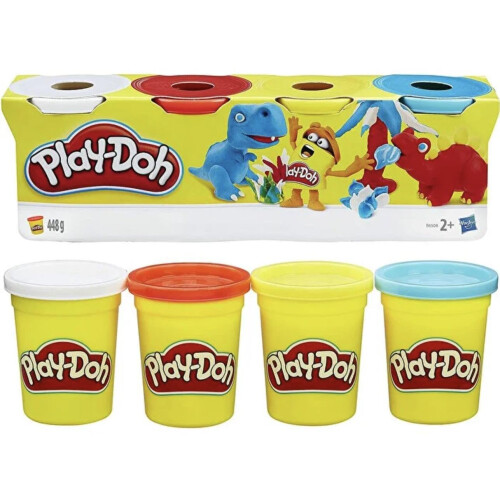 Play-Doh Play Doh Classic Tubs, Assorted Colour, Pack of 4