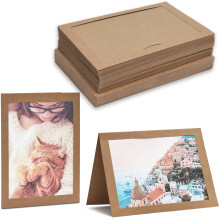 36 Schede di Carta Kraft Marrone con Buste per Foto 4x6 Pollici (5.5x7.75 in)