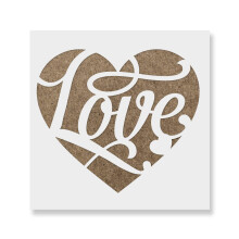 Liefdeshart stencil - Liefdesharten stencil Valentijn stencil Liefde hart romantische stencil Liefdevolle stencil