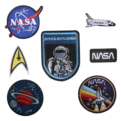 TENNER.LONDON Set mit 7 Aufnäher Astronauten für Bügeln oder Nähen