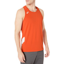 ASICS Team Sweep Singlet Orange/Weiß 3X-Large
