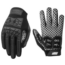 Seibertron Lineman 2.0 polstret h?ndflade fodboldmodtagerhandsker Fleksibel TPR-st?dbeskyttelse Handske bagh?ndshandske Voksenst?rrelser Sort S