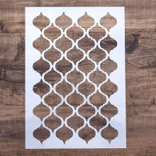 DIY decoratieve stencilsjabloon voor het schilderen op muren, meubelambachten, Marokkaans (A2-formaat)