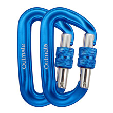 Outmate Clips de mosquetσn de alta resistencia de 12 kN, 3,2 x 2 pulgadas, mosquetones de aleaciσn de aluminio ligeros y duraderos para senderism