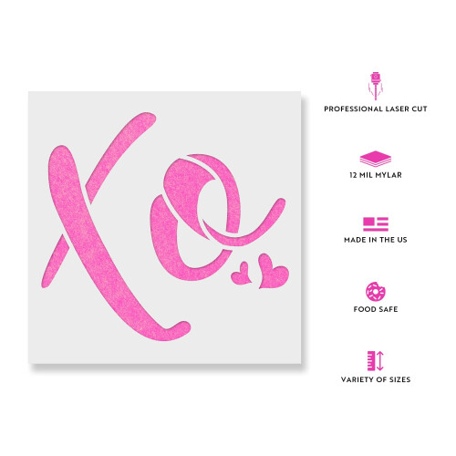Xo Valentin Stencil - Valentin Valentin Stencils Valentin Stencil Love Stencils Love Stencil 1