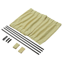 Autogordijn Zonnescherm-Beige pure stof 60L met elastiek 60X