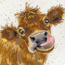 Moo (XHD48) Cross Stitch Kit by Wrendale Designs