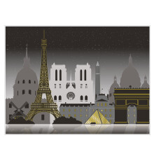 DDI 2181446 Paris Cityscape Insta-Mural Case of 6