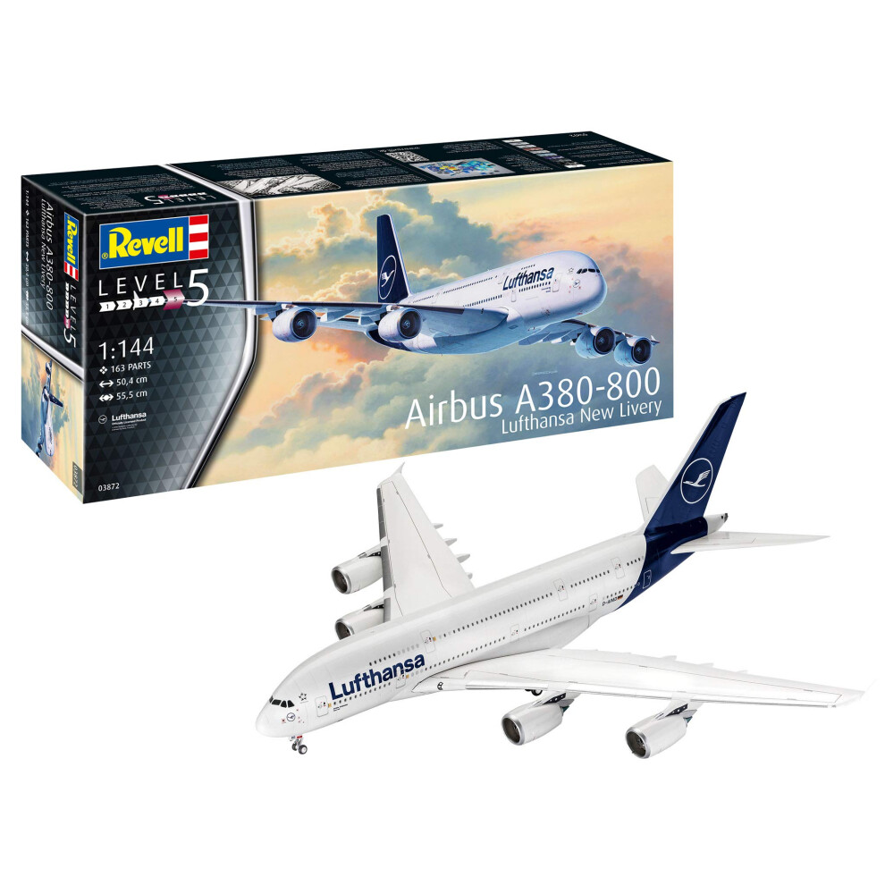 Revell 1:144 Airbus A380-800 Lufthansa New Livery Aircraft Model Kit