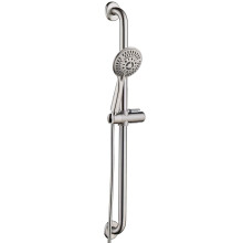 BRIGHT SHOWERS Edelstahl Rutschstange Set, ADA konform, inkl. Handbrause und 69-Zoll Schlauch (gebürstetes Nickel)