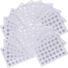 EBOOT Star Stickers 1750 Count Samolepc samolepky Hvezdy (strbrn)