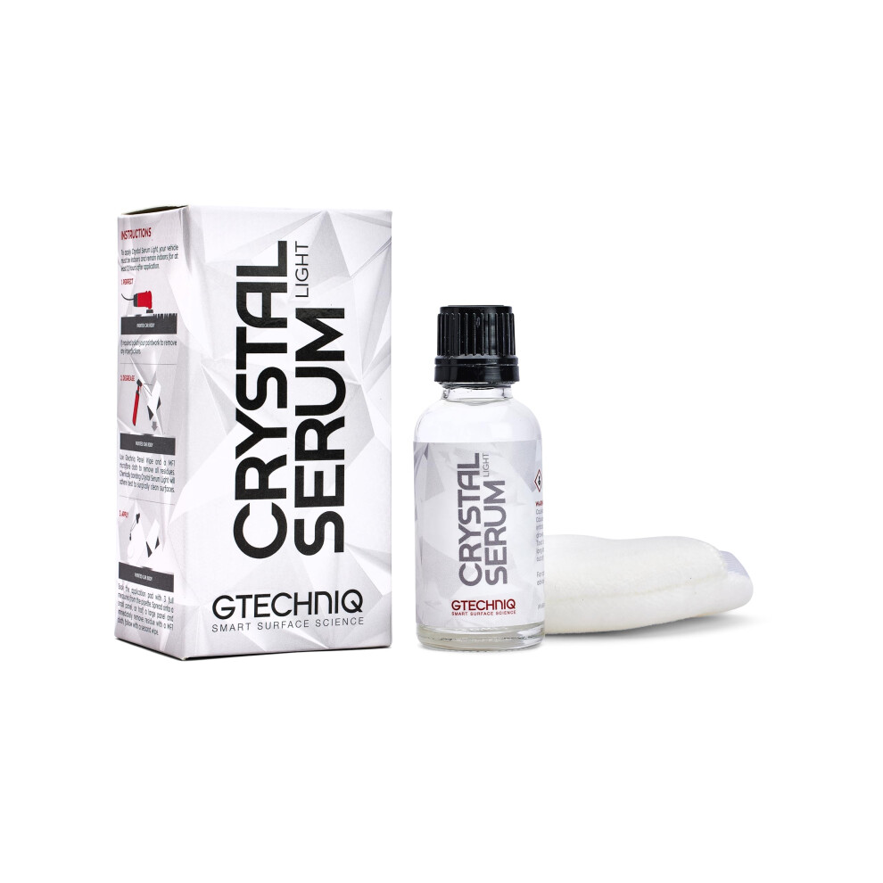 Gtechniq Crystal Serum 30Ml - Automotive Paint Protection - Beautiful, Durable Gloss, High End Performance Beading, Swirl Mark And Chemical Light 5060147721072
