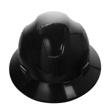 JORESTECH Sicherheitsschutzhelm, schwarzer HDPE-Helm mit voller Krempe und 4-Punkt-verstellbarer Ratschenfederung für die Arbeit zu Hause und allgeme