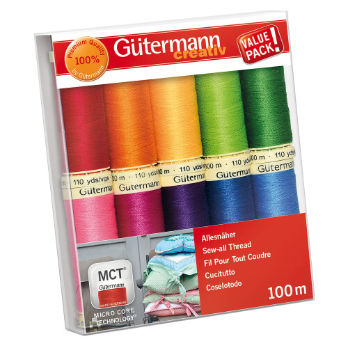 Gutermann Sew All Thread Set Bright - per pack