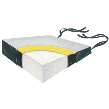 Skil-Care Wedge Foam Pevn zklad 18"""" Dvoubarevn vinylov poltr 18"""" x 16"""" H x 4"""" V - 2"""" H - Pevn klnov poltr na invalidn vozk 754051