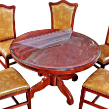 2 Set 20 Inch Diameter Clear Round Table Top Protector Circle Dining Vinyl Tablecloth Protector PVC Plastic Waterproof Wipeable Glass Tabletop Coffee
