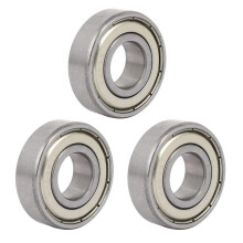 Rannb 6203Z Cuscinetto a sfere a doppia schermatura Cuscinetto a sfere a gola profonda 17 x 40 x 12 mm - 3 pezzi