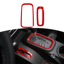 RT-TCZ til Jeep JK Gearskiftepanel Trim Cover R?d til Jeep Wrangler JK JKU 2011-2017 R?d Interi?rtilbeh?r 2 stk.