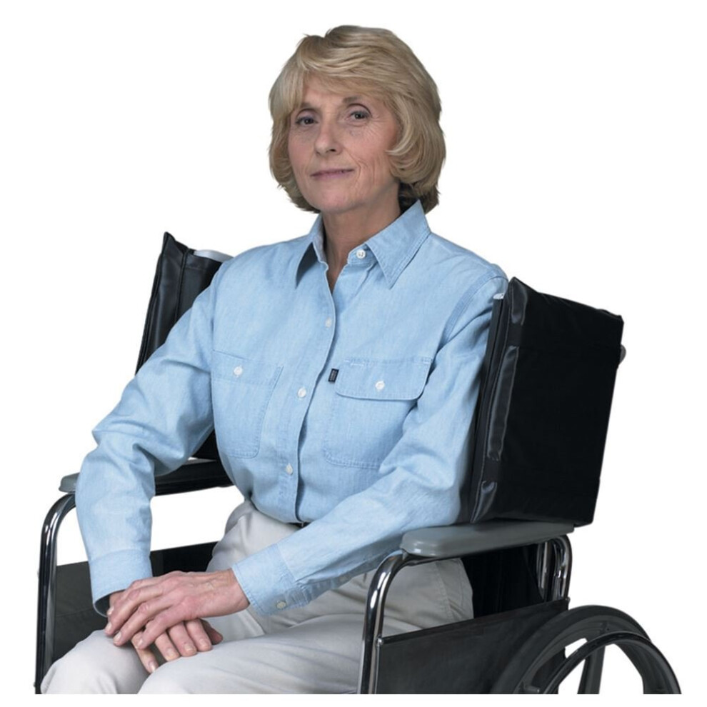 Skil-Care Wheelchair Side Wings Extra Support Universal - Controls Lateral Movement Foam-Padded Rigid Wings Armrest Pads Durable Wipe-Clean Viny
