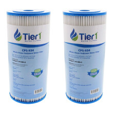 Tier1 5 mikron 10 tommer x 4,5 tommer | 2-Pakke Plisseret Polyester Hele Huset Sediment Vandfilter Erstatningspatron | Kompatibel med Culligan CP