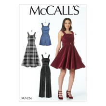 McCall's Patterns 7626 D5,Misses Dresses,Belt,Romper and Jumpsuit,Sizes 12-20, Tissue, Multi/Colour, 17 x 0.5 x 0.07 cm