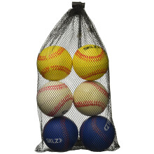 Weighted Training Baseball, Official Size Foam Balls, Build Arm Strength, White/Blue/Red, Pack of 6