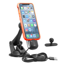 Dock di ricarica certificato Apple MFI: dock magnetico per veicolo/desktop/supporto con 2 opzioni di montaggio. Funziona con la maggior parte del