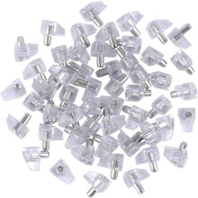 Tbestmax 5 mm Klare hyldest?ttepl?kker Skab Clips Holder Plast reol Selvl?sende stifter til k?kkenm?bler Boghylder 95 stk.