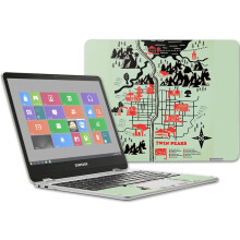 MightySkins Huid voor Samsung Chromebook Plus 12.3"(2017) - Twin Peaks Kaart | Beschermende Vinyl Wrap