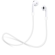 innoGadgets Cinghia per Apple AirPods | Accessorio intelligente: non perdere mai il tuo AirPod | Cavo connettore per AirPods | Bianco - 22 pollic